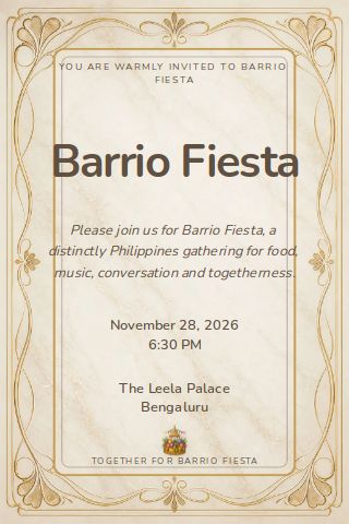 Barrio Fiesta invitation design preview