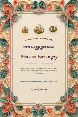 Barrio Fiesta invitation preview