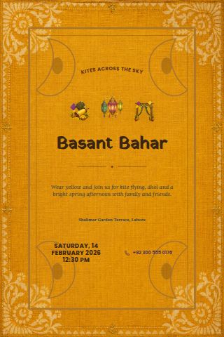 Basant Festival invitation preview