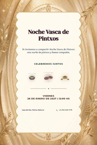 Basque Pintxos Evening invitation design preview