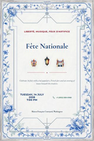 Bastille Day invitation preview