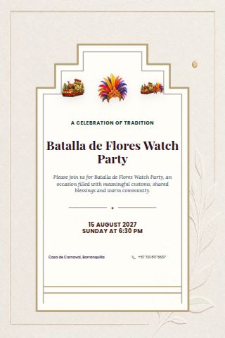 Batalla de Flores Watch Party invitation preview