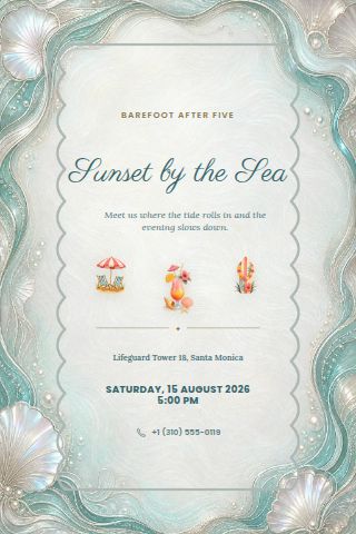 Beach Party invitation preview