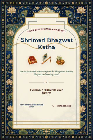 Bhagwat Katha invitation preview