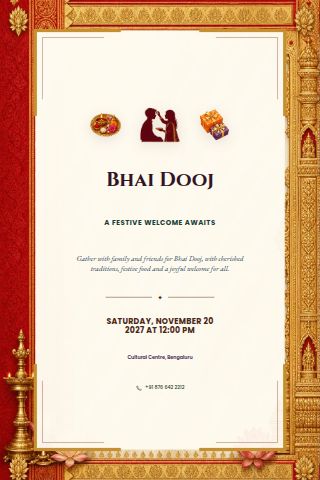 Bhai Dooj invitation preview