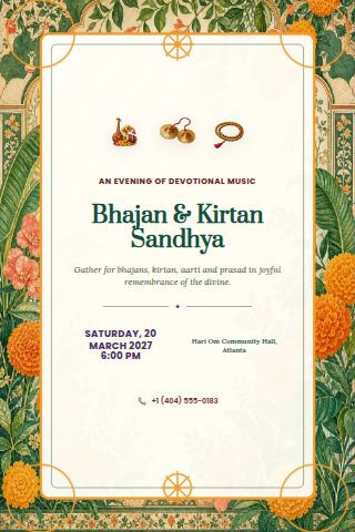 Bhajan Kirtan invitation preview
