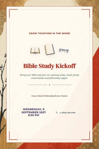 Bible Study Kickoff invitation preview