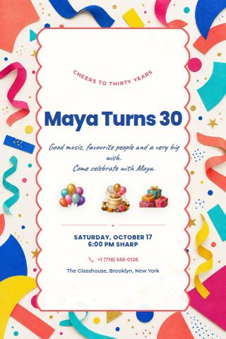Birthday invitation preview