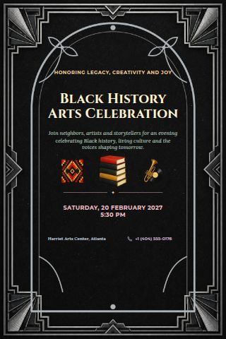 Black History Month Event invitation preview