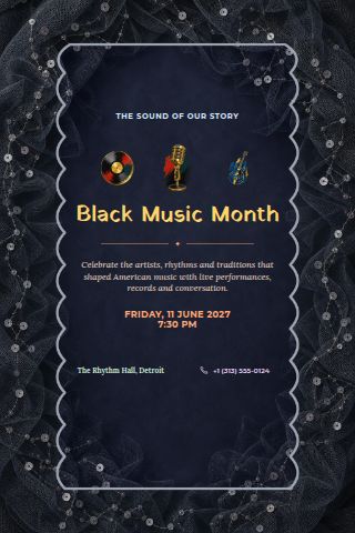 Black Music Month Celebration invitation preview