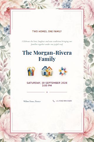 Blended Family Celebration invitation preview