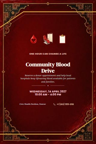 Blood Donation Drive invitation preview