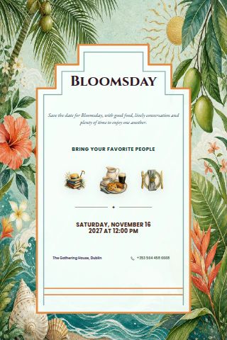 Bloomsday invitation preview