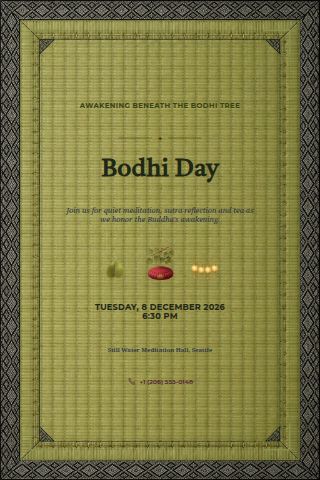 Bodhi Day invitation preview