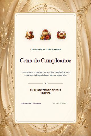Adult Birthday Dinner invitation design