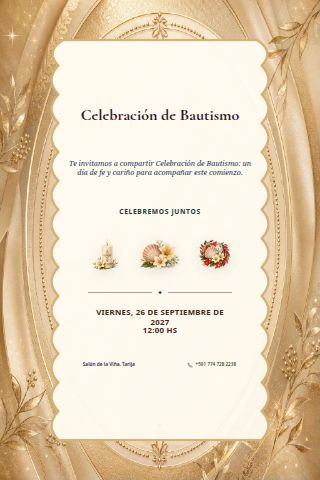 Baptism Celebration invitation design