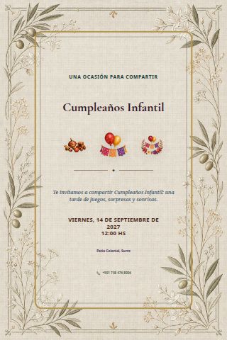 Children's Birthday invitation design
