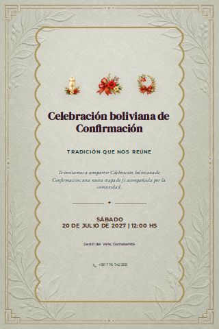 Bolivian Confirmation Celebration invitation preview