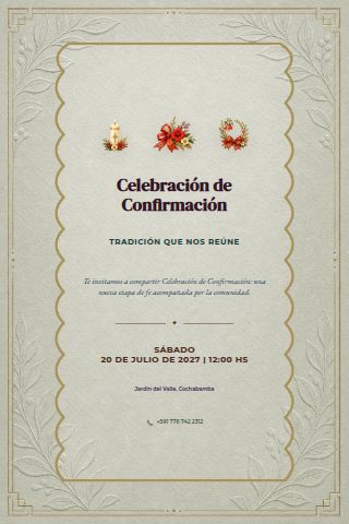Confirmation Celebration invitation design