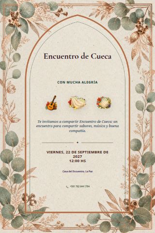 Cueca Social invitation design