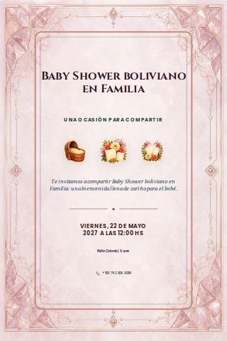 Bolivian Family Baby Shower invitation preview