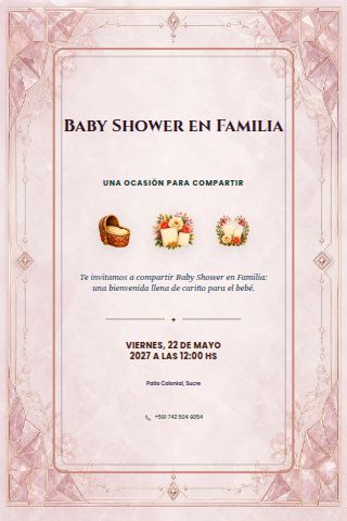 Family Baby Shower invitation design