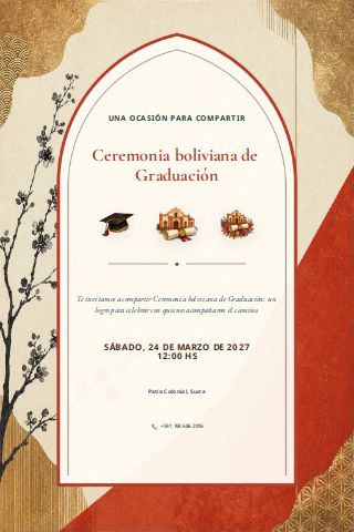 Bolivian Graduation Ceremony invitation preview