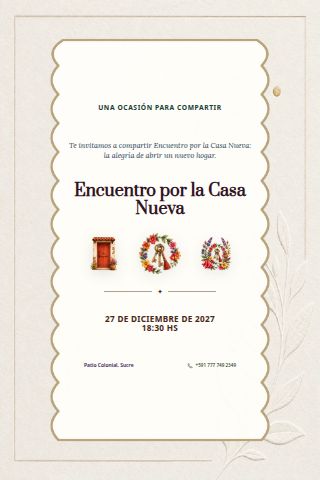 New Home Gathering invitation design