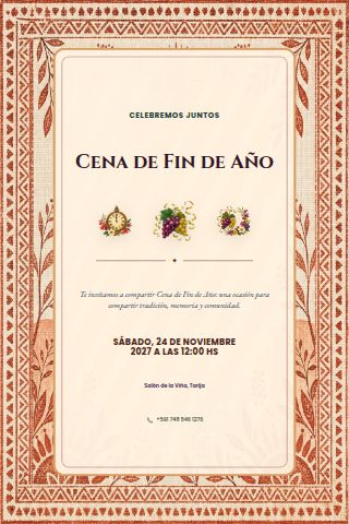 New Year's Eve Dinner invitation design