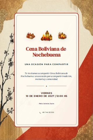 Bolivian Nochebuena Dinner invitation preview