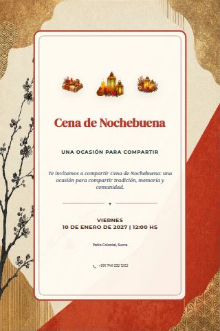 Nochebuena Dinner invitation design