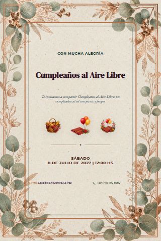 Outdoor Birthday Picnic invitation design