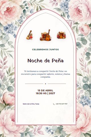 Peña Music Night invitation design
