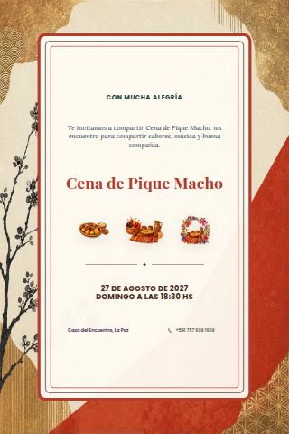 Pique Macho Dinner invitation design