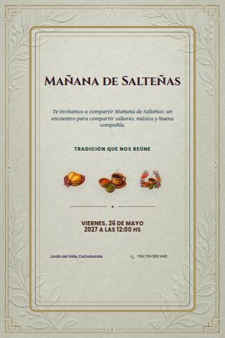 Salteña Morning invitation design