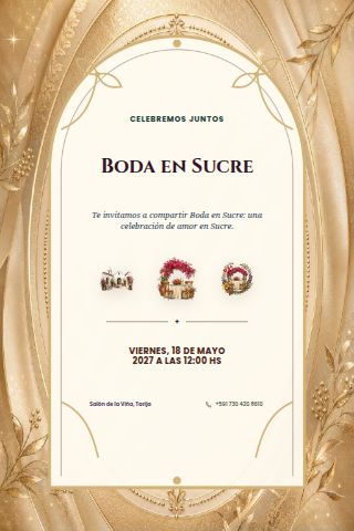 Sucre Courtyard Wedding invitation design