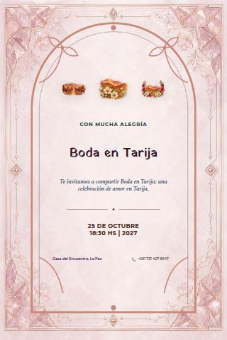 Tarija Vineyard Wedding invitation design