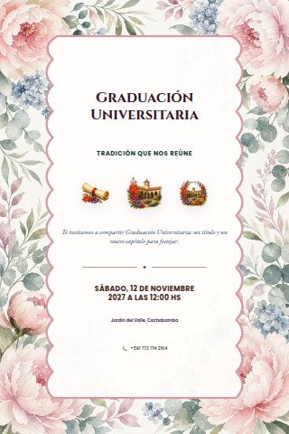 University Graduation invitation design