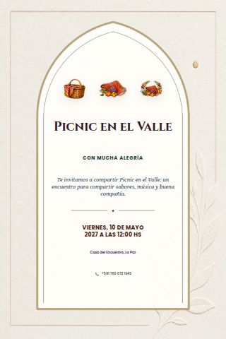 Valley Picnic invitation design