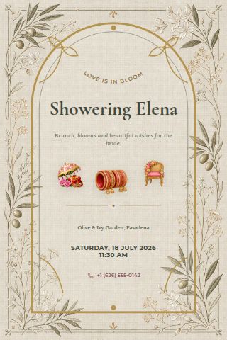 Bridal Shower invitation preview