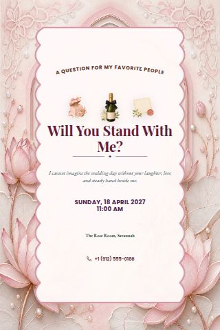 Bridesmaid Proposal invitation preview