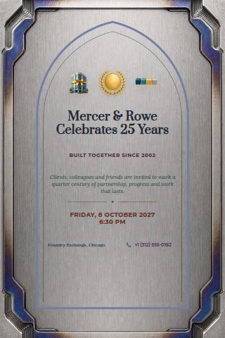 Business Anniversary invitation preview