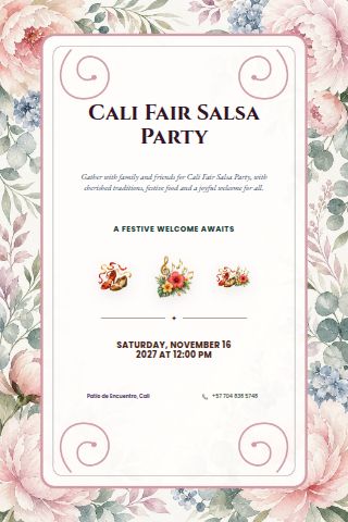 Cali Fair Salsa Party invitation preview