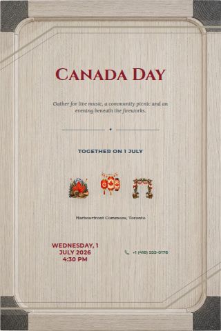 Canada Day invitation preview