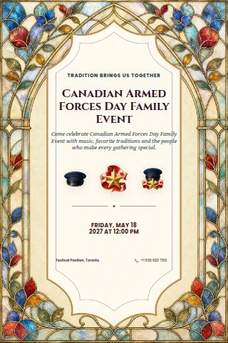 Canadian Armed Forces Day Family Event invitation preview