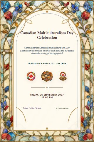 Canadian Multiculturalism Day Celebration invitation design preview