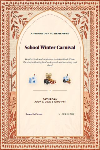 School Winter Carnival invitation design