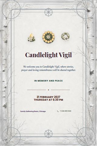 Candlelight Vigil invitation preview