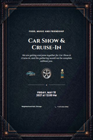 Car Show & Cruise-In invitation preview