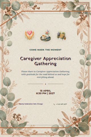 Caregiver Appreciation Gathering invitation preview